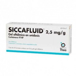 Siccafluid Gel oftálmico en unidosis 2,5mg/g 30 envases