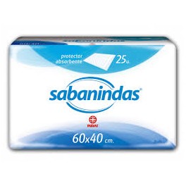 SABANINDAS EXTRA  PEQUEÑO  60 X 40    25 UND.