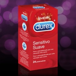 DUREX SENSITIVO SUAVE   24 preservativos